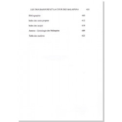 Les troubadours et la cour des Malaspina - Gilda Caïti-Russo - Table des matières