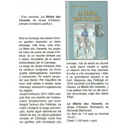 La bèstia dau Vacarés - Jousè d'Arbaud - Article Prouvenço d'aro 12-2021