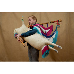 Daniel LODDO et sa cornemuse - Photo de Dominique Delpoux