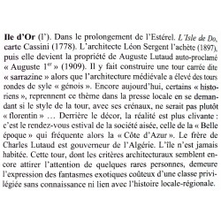 Dictionnaire des noms de lieux de l'Esterel à l'usage des Provençaux d'aujourd'hui - Gérard Tautil - Extrait