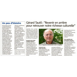 Dictionnaire des noms de lieux de l'Esterel - Gérard Tautil - Article de presse (Var Matin)