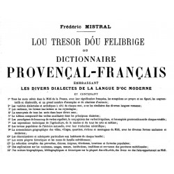 Lou Tresor dóu Felibrige – Provençal-Français -Tomes I et II (A-Z) - Frédéric Mistral - Extrait