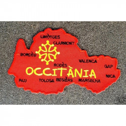 Écusson brodé thermo-collant Carte " Occitània "