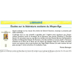 Études sur la littérature occitane du Moyen Âge - Gérard Gouiran - Article Lou Felibrige