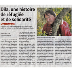 Dilà, entre doas ribas - Dilà, entre deux rives - Denis Galvier - Article Stéphane Cerri (Midi Libre 28-03-2022)