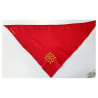 Foulard coton brodé croix occitane