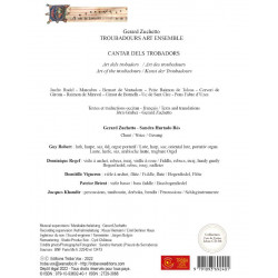 Cantar dels trobadors - Gerard Zuchetto, Troubadours Art Ensemble - 4ième de couverture