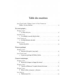 Dire l'òme lo segle - Dire l’homme le siècle - Robert Lafont - Table des matières