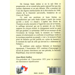 La parole publique de George Sand en 1848, la fabrique d'un discours révolutionnaire paradoxal - 4ième de couverture