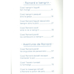 Las Aventuras de Rainard e Isengrin - André Lagarde - Table des matières