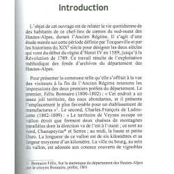 Veynes et ses hameaux sous l'ancien régime - 1589-1789 - Jean-Claude BERMOND - Introduction