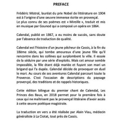 Les princes des Baux - Premier Chant de Calendal - Frédéric MISTRAL (Alain Viau) - Préface