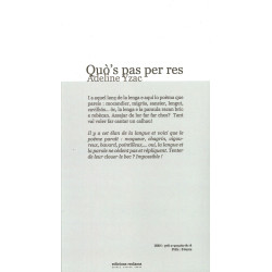 Quò's pas per res - Pas pour rien - Adeline Yzac - 4ième de couverture
