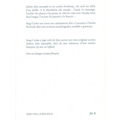 Istòria d’un sauvatjòt (Je suis cet enfant) - Sèrgi Carles - 4ième de couverture