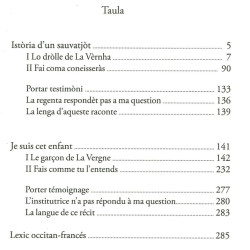 Istòria d’un sauvatjòt - Sèrgi Carles - Taula