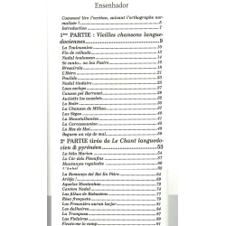 33 chants populaires du Languedoc - Table des matières