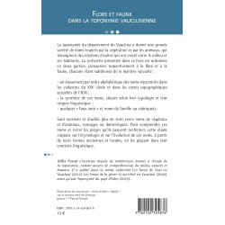 Flore et faune dans la toponymie vauclusienne - Gilles Fossat - 4e de couverture