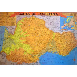 Carta de l'Occitània - Occitania map 60 x 90 cm (Aici e ara)
