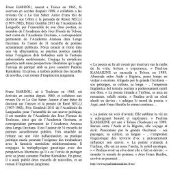 L'àngel que renais - L'ange qui renaît - Franc Bardòu & Paulina Kamakine - Inside cover