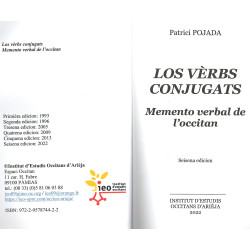 Los vèrbs conjugats - Memento verbal de l’occitan - Patrici POJADA (6e édition)