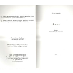 Sonets - Sonnets - Bernat Manciet - Estrach