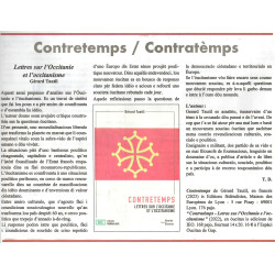Contratèmps - Letras sus l’Occitania e l’occitanisme - Gerard TAUTIL - Article Prouvenço d'aro 07-2023