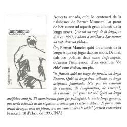 Impromptús - Bernard Manciet - News in Reclams magazine 07-2023