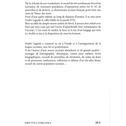Le trésor des mots d'André Lagarde - Dictionnaire occitan-français - 4e de couverture