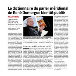 Dictionnaire du parler méridional - René Domergue - Article Midi libre