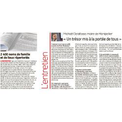 Le Petit Thalamus de Montpellier - G. Caïti-Russo - Article Midi Libre 26-12-2023