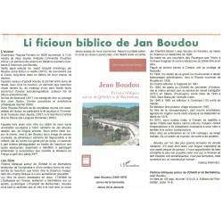 Jean Boudou - Fictions bibliques autour de Qôhélét et de Barthélemy - Dominique Roques Ferraris - Article Prouvenço d'aro 6-2024