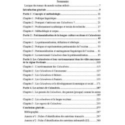 Apprendre l’occitan, Promouvoir le patrimoine - Enquête et réflexions sur l'action des écoles Calandretas - Sommaire