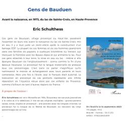 Gens de Bauduen – Avant la naissance, en 1973, du lac de Sainte-Croix, en Haute-Provence - Éric Schulthess