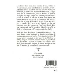 Vie de Jean Larsinhac - Robert Lafont - 4e de couverture