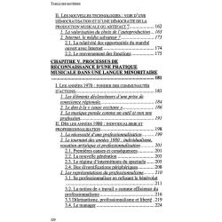 Les musiques particularistes - Elisabeth Cestor - Table des matières