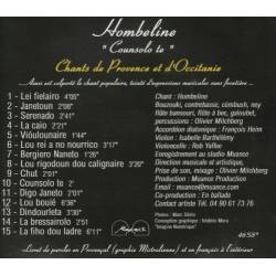 Counsolo-te - Chants de Provence et d’Occitanie - Hombeline - Arrière du CD