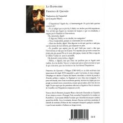 Lo Rapinaire - Francisco de Quevedo - Traduccion de Joaquim Blasco - 4ena de cobertura