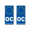Sticker OC Europe for car license plates (Macarel)