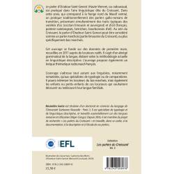 Le parler Marchois d'Oradour-Saint-Genest (Haute vienne) - Maximilien Guérin - Quatrième de cuverture