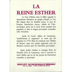 La Reine Esther - Mardochée Astruc & Jacob de Lunel (Judéo-provençal) - Quatrième de couverture
