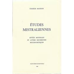 Études Mistraliennes - Charles Mauron - Couverture