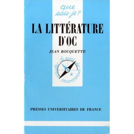 La littérature d'Oc - Jean Rouquette - Couverture