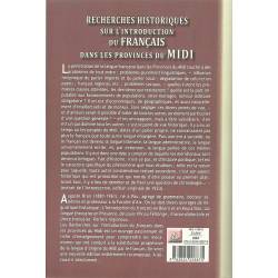 Recherches historiques sur l'introduction du français dans les provinces du Midi - Auguste Brun - Quatrième de couverture