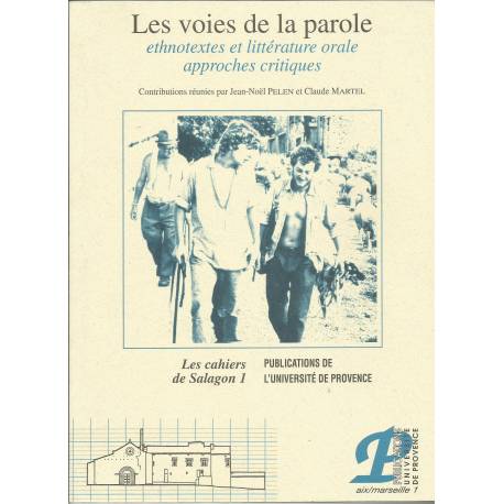 Les cahiers de Salagon n°1 - Les voies de la parole - Couverture
