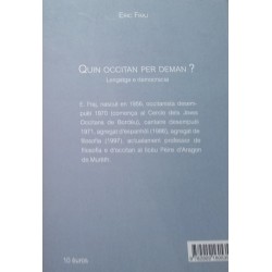 Quin occitan per deman ? Eric Fraj - Couverture édition 2013