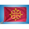Drapeau occitan (rouge sang et jaune or) -  Polyester 40 x 60 cm. 