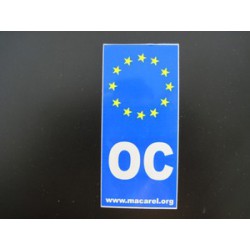 Autocollant OC Europe pour plaques de voiture (Macarel)