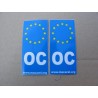 Pegasolets OC Euròpa blus per placas de veitura (Macarel)
