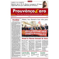 Prouvènço d'aro - Abonnement (1 an)  - Couverture Décembre 2015