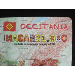 Placemat  "Map of Occitania"  - Macarel .org